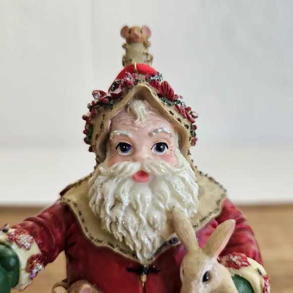 Christopher Radko Woodland Winds Frosty Leaf Santa Ornament 1998 Vintage - Picture 5 of 14